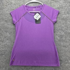 EP Pro Sport Shirt Womens Small Purple Crewneck Golf Moisture Wicking Athletic